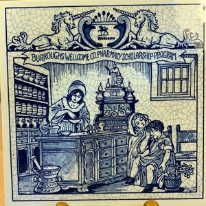 Delft Handmadein Holland collectible tile pharmacy